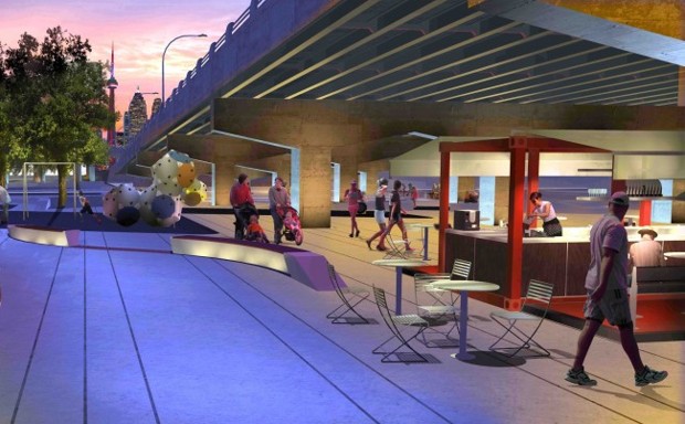 A rendering of Underpass Park.