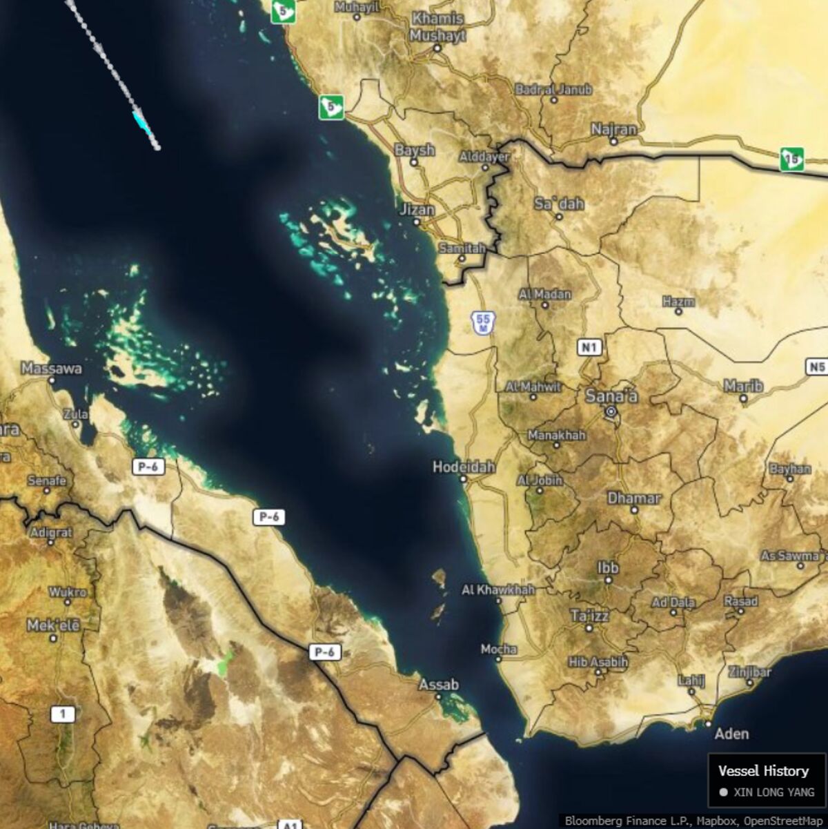 Houthi Rebels Warn Ships Calling at Saudi Ports May be Targeted