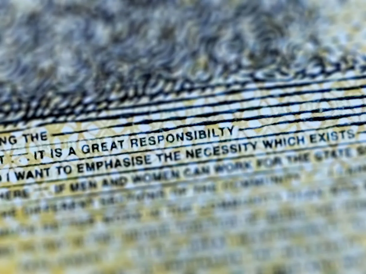 Australia's new 50 dollar banknote with the&nbsp;spelling mistake.