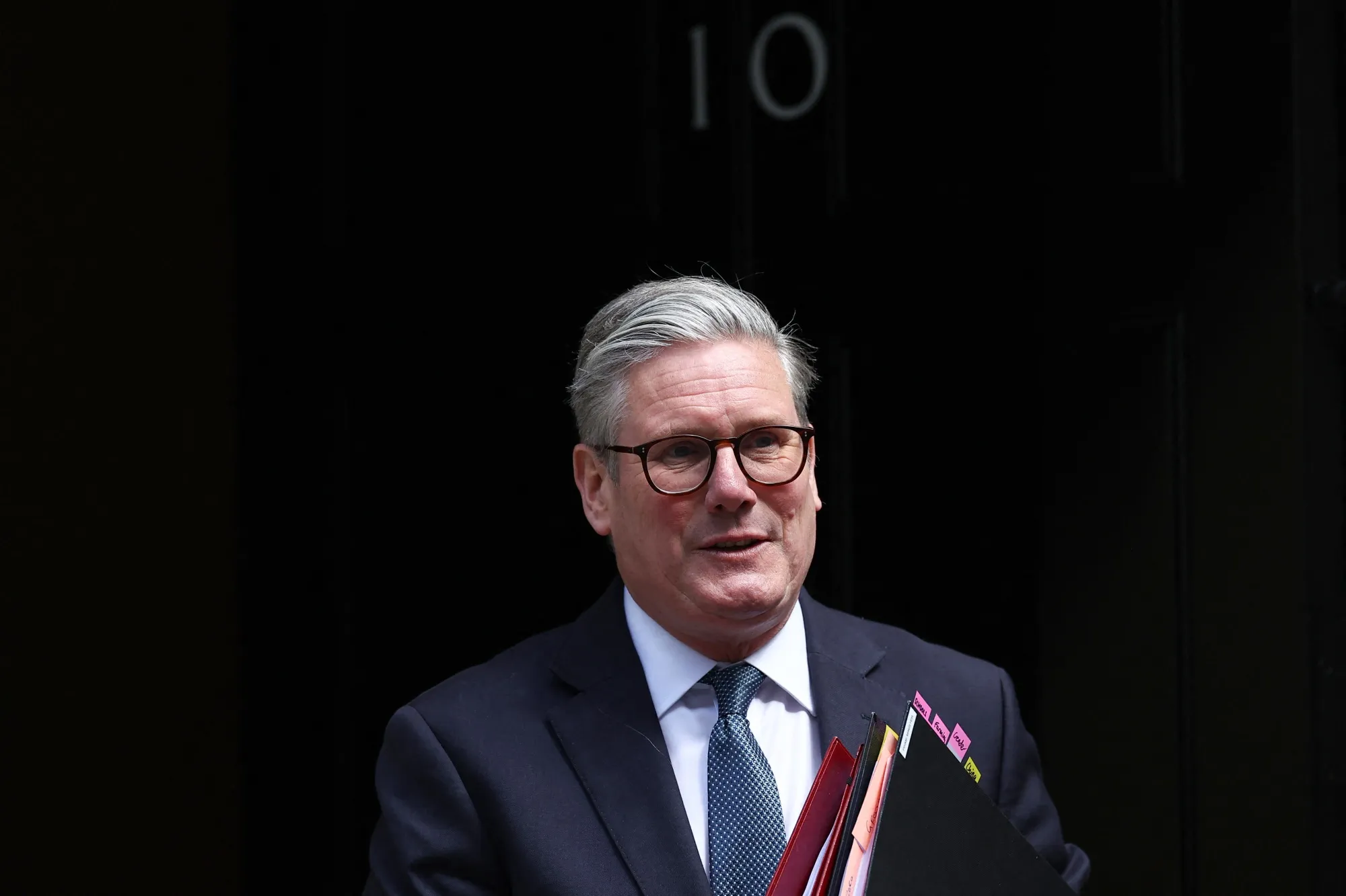 Keir Starmer leaves 10 Downing Street on May 7.
