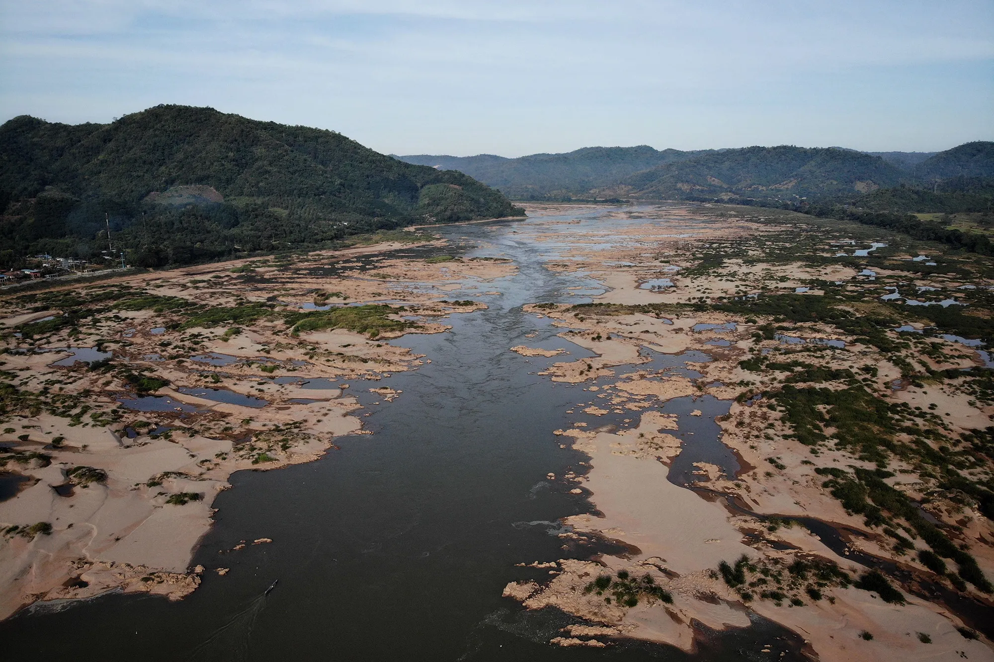 The Mekong River in the northeastern Thai province of Loei on Oct. 31. 