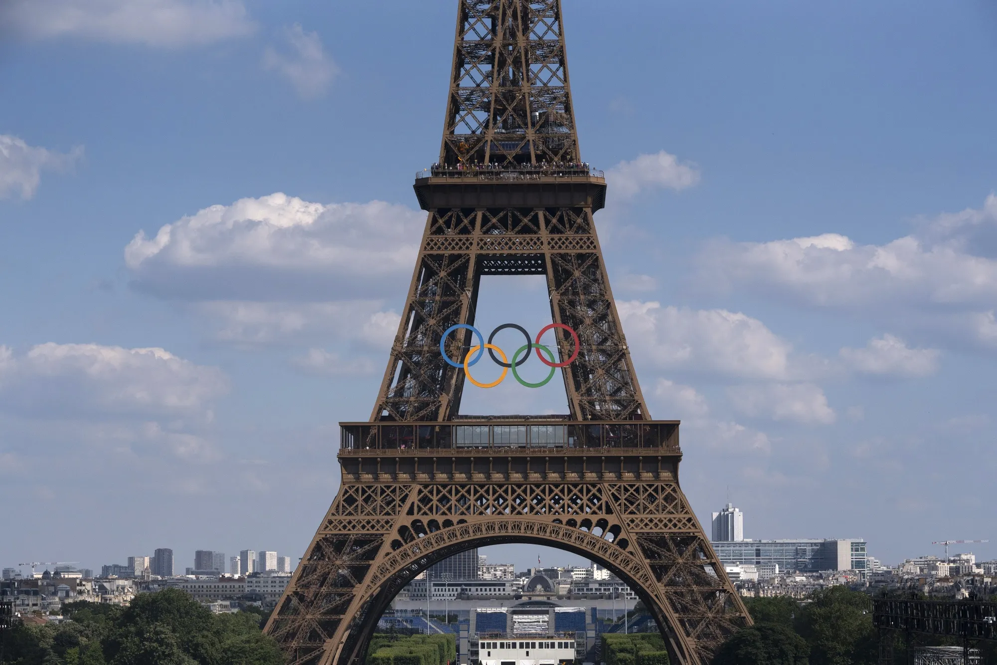 The City of Lights becomes the City of Rings.