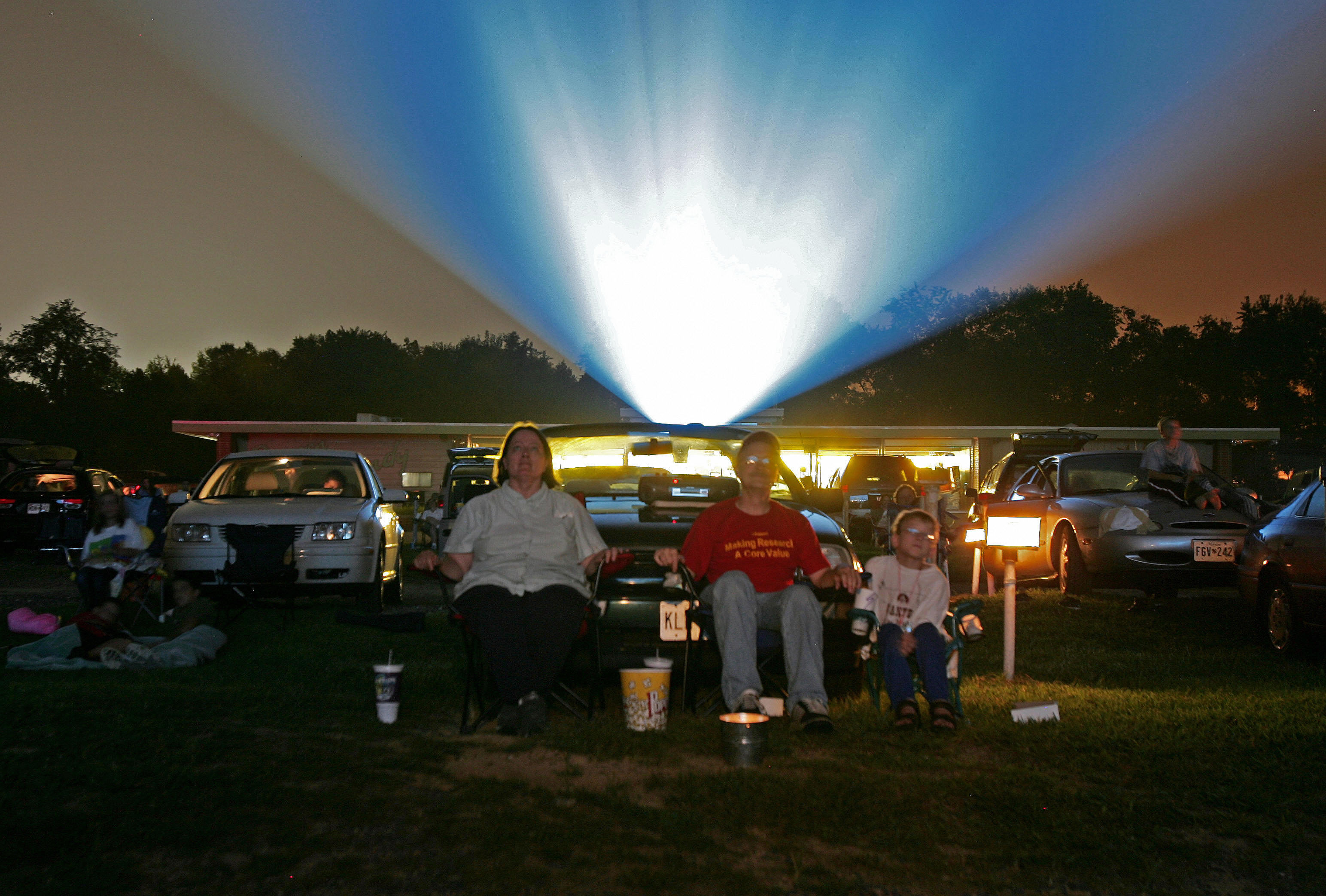 Moviegoers at the Bengies Drive-In outside of Baltimore, which boasts the largest screen on the East Coast. It reopened in June this summer to accommodate movie-hungry crowds.&nbsp;