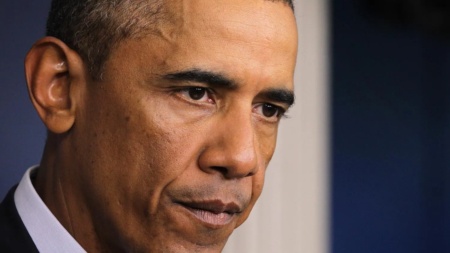 U.S. President Barack Obama makes a statement in the James Brady Press Briefing Room of the White House August 18, 2014 in Washington, DC. Obama returned early from his vacation in Martha's Vineyard to hold meetings with his national security team and also with U.S. Attorney General Eric Holder in regards to the situation in Iraq and the continuing violence in Ferguson, Missouri.
