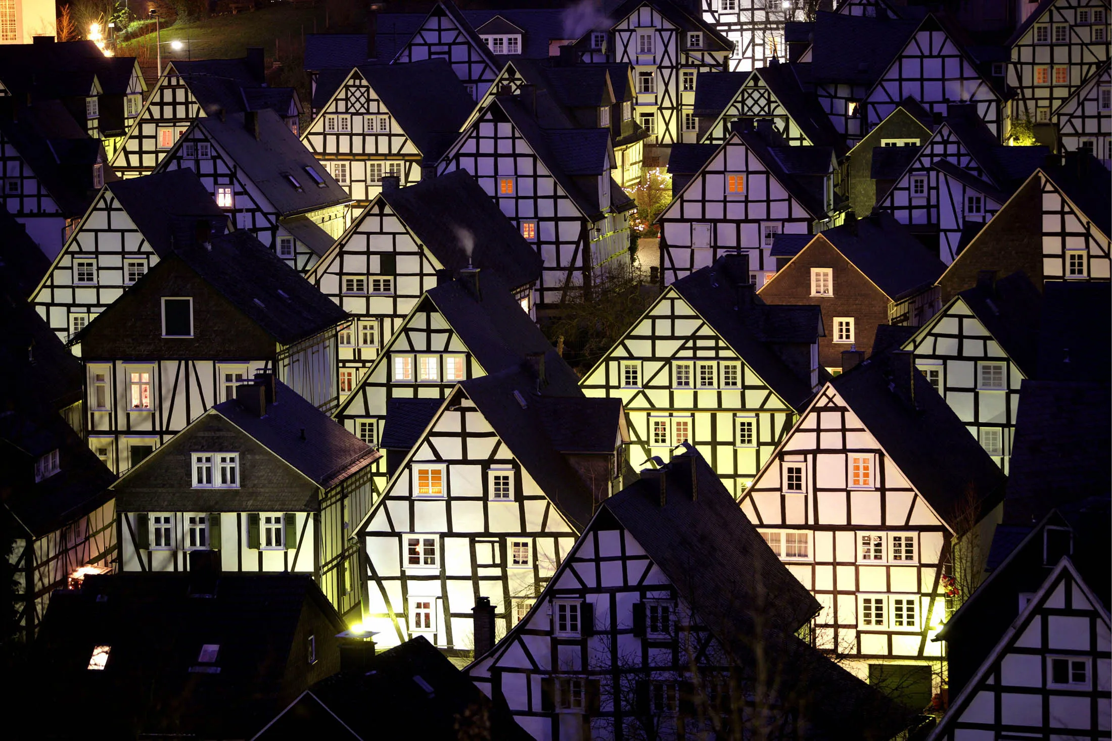 GERMANY - DECEMBER 21: Germany, Freudenberg, Half-timbered houses in Freudenberg, Germany.
