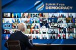 President Joe Biden speaks during the virtual Summit for Democracy on Dec. 9.
