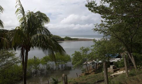 A home sits near the coast in Rivas, Nicaragua