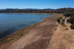 Lake Mendocino during a drought in Mendocino County, California, US, on Wednesday, Aug. 10, 2022. 