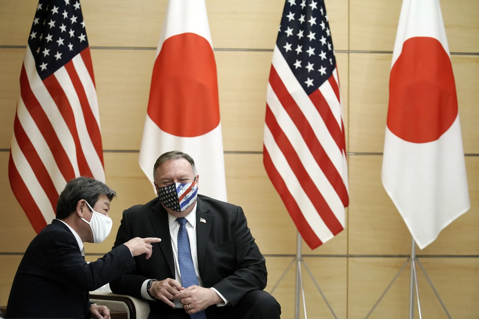 Michael Pompeo, U.S. Secretary of State, with Japan's Foreign Minister Toshimitsu Motegi in Tokyo last month.