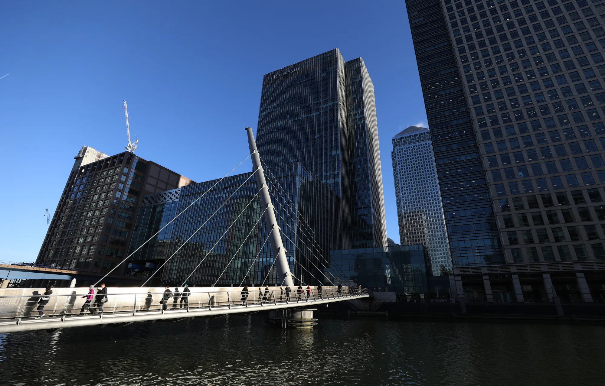 Views Of Financial District As HSBC Says Companies Already Re-Routing Business Due To Brexit 