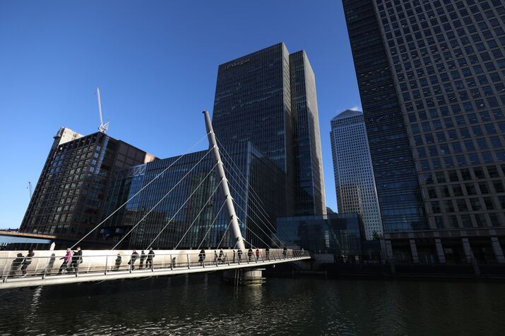 Views Of Financial District As HSBC Says Companies Already Re-Routing Business Due To Brexit 