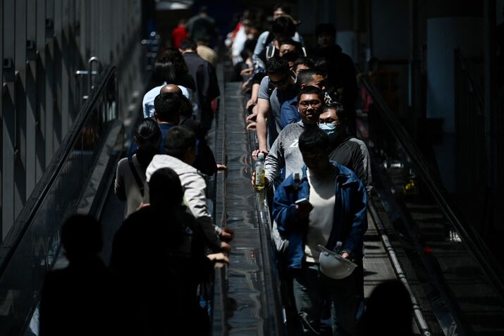 Commuters in Beijing.