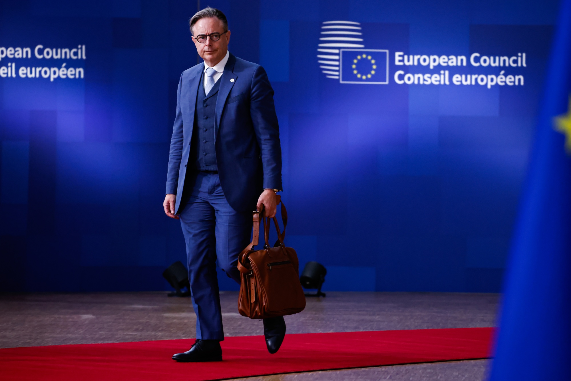 Bart De Wever, Belgium's prime minister, at a European Council meeting in Brussels, Belgium, on Thursday, June 26, 2025. EU leaders gather today to discuss conflicts encircling the region, a day after NATO approved a historic boost to defense spending to position the alliance for a new age of warfare. Photographer: Simon Wohlfahrt/Bloomberg 