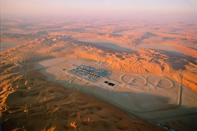 The refinery at Shaybah Oil Field in Saudi Arabia