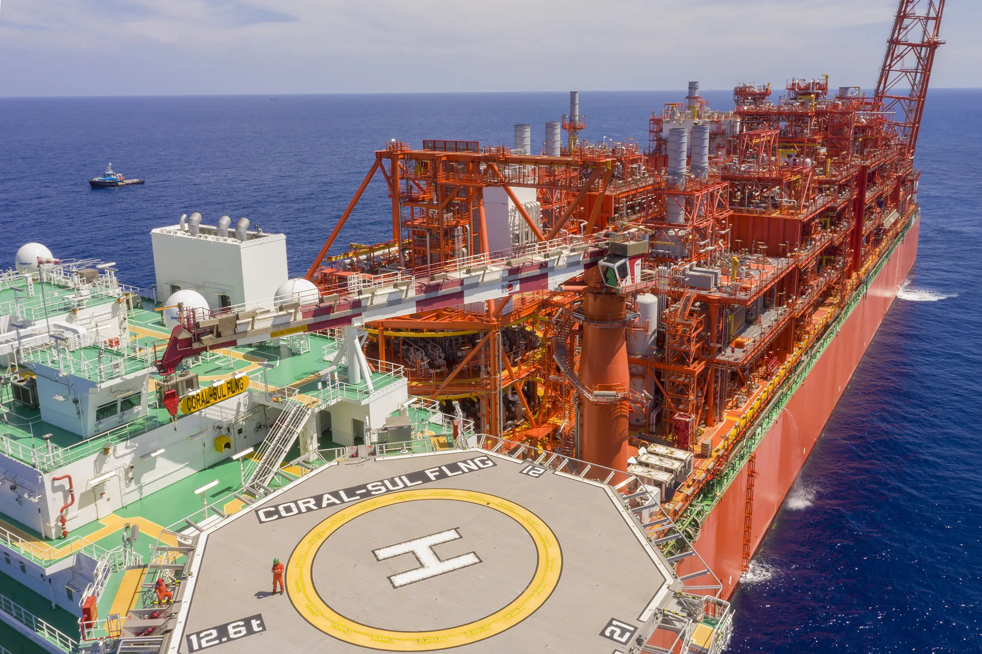 Eni’s Coral-Sul floating liquefied natural gas vessel off Mozambique’s northern coastline.