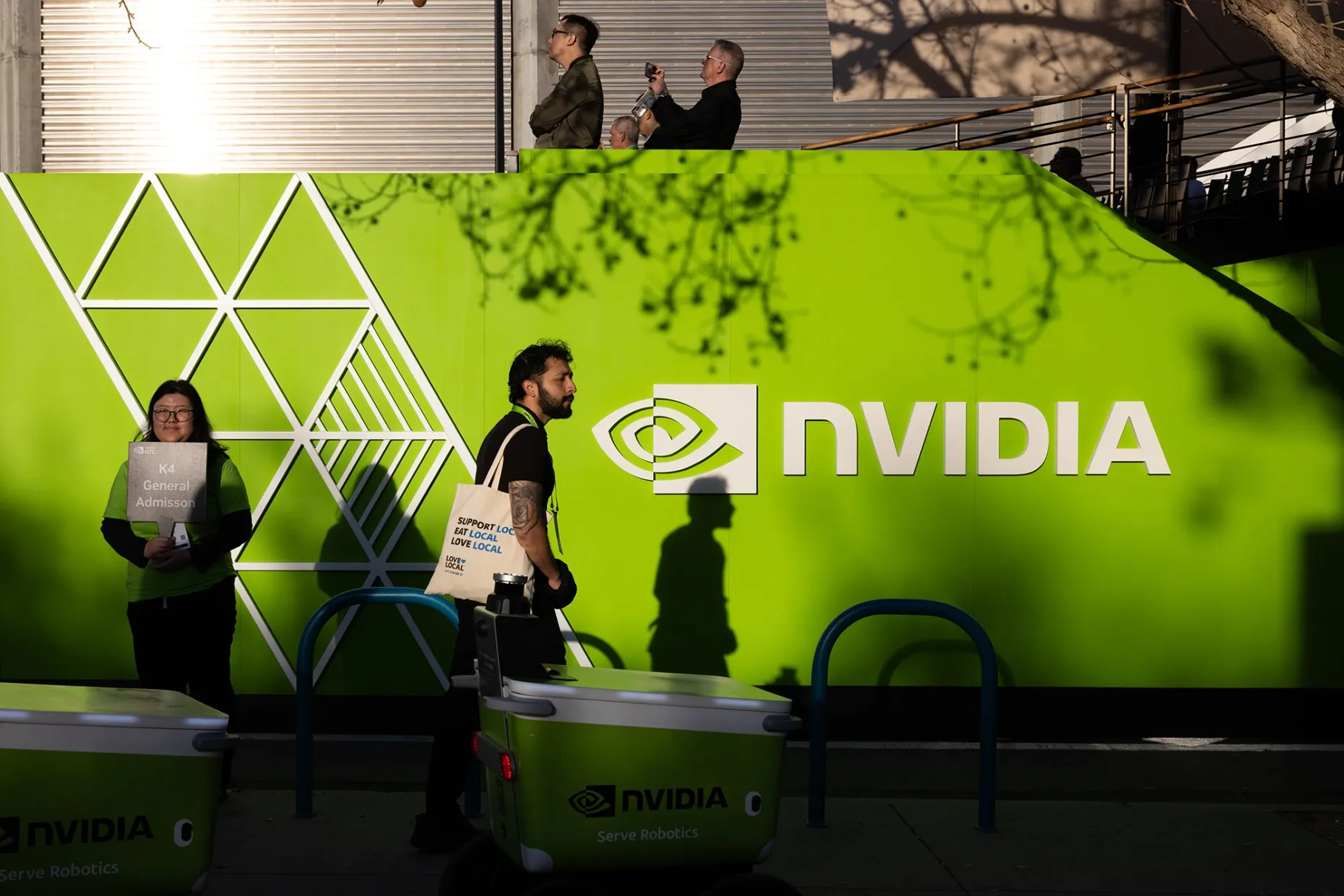 Signage at Nvidia's GTC Conference in San Jose, California on on March 16.
