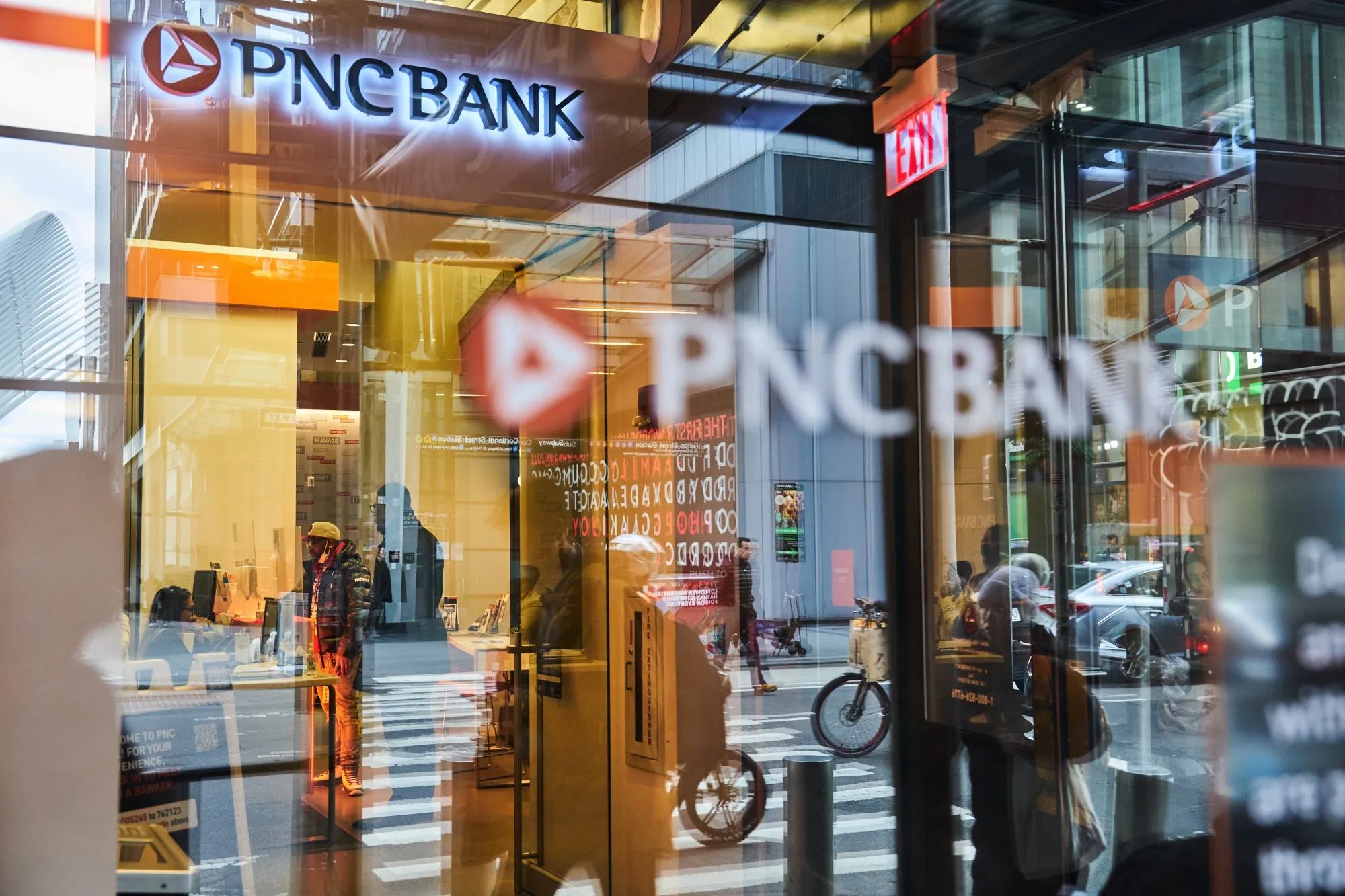 A PNC Bank branch in New York, US.