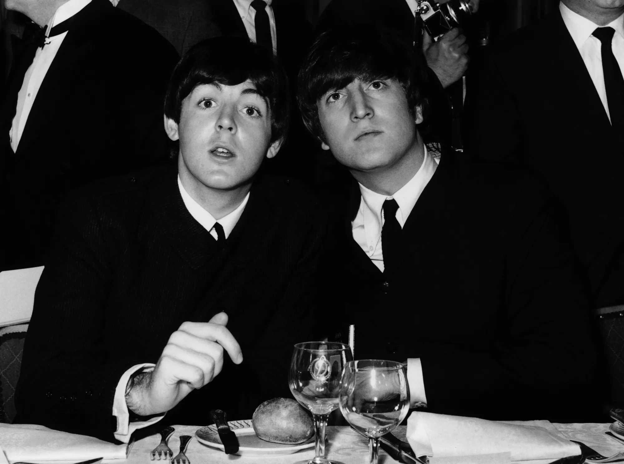 Paul McCartney and John Lennon in 1964.