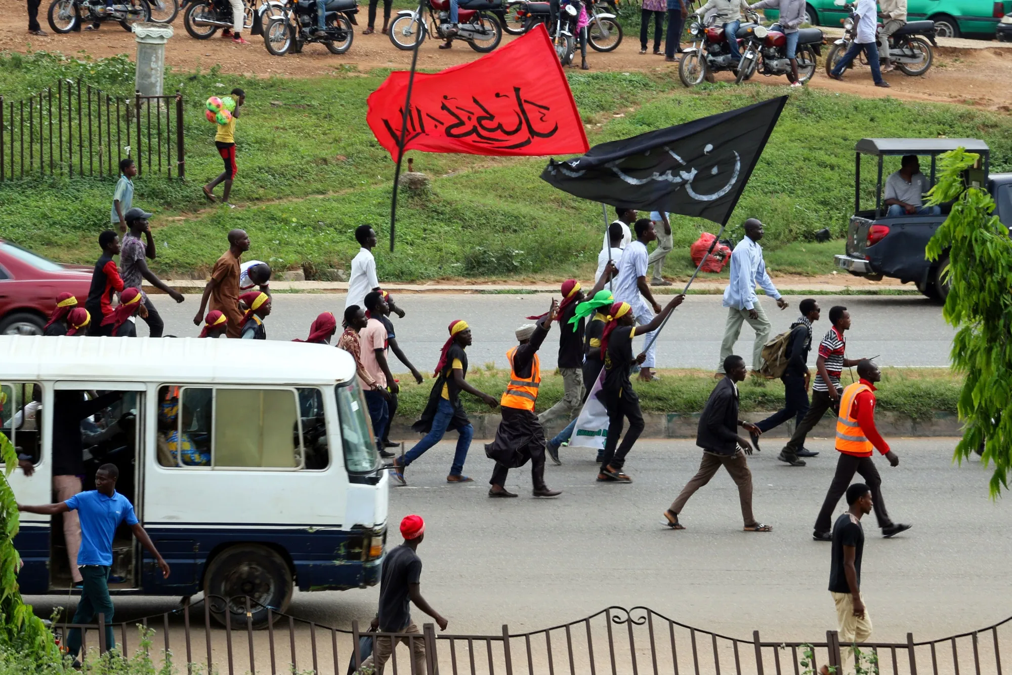 A protest against the imprisonnement of a Shiite, in Abuja, on Oct. 29.