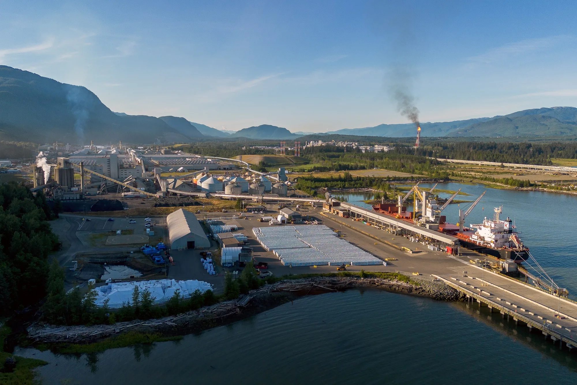 The Rio Tinto Alcan aluminum smelter and docks in Kitimat, British Columbia, Canada.&nbsp;