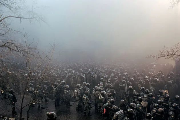 “Today, we face the choice of whether we’ll be a colony of Russia or an independent state.” —Andriy Parubiy, a lawmaker in Ukraine’s Parliament, before the protest march in Kiev that resulted in at least 26 deaths