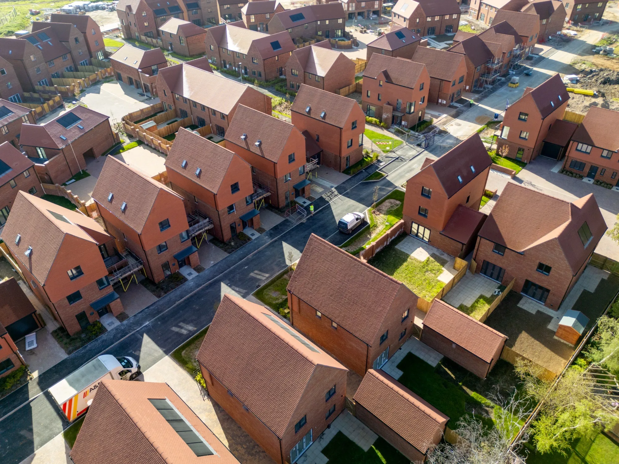 Residential homes in Ripley, UK.