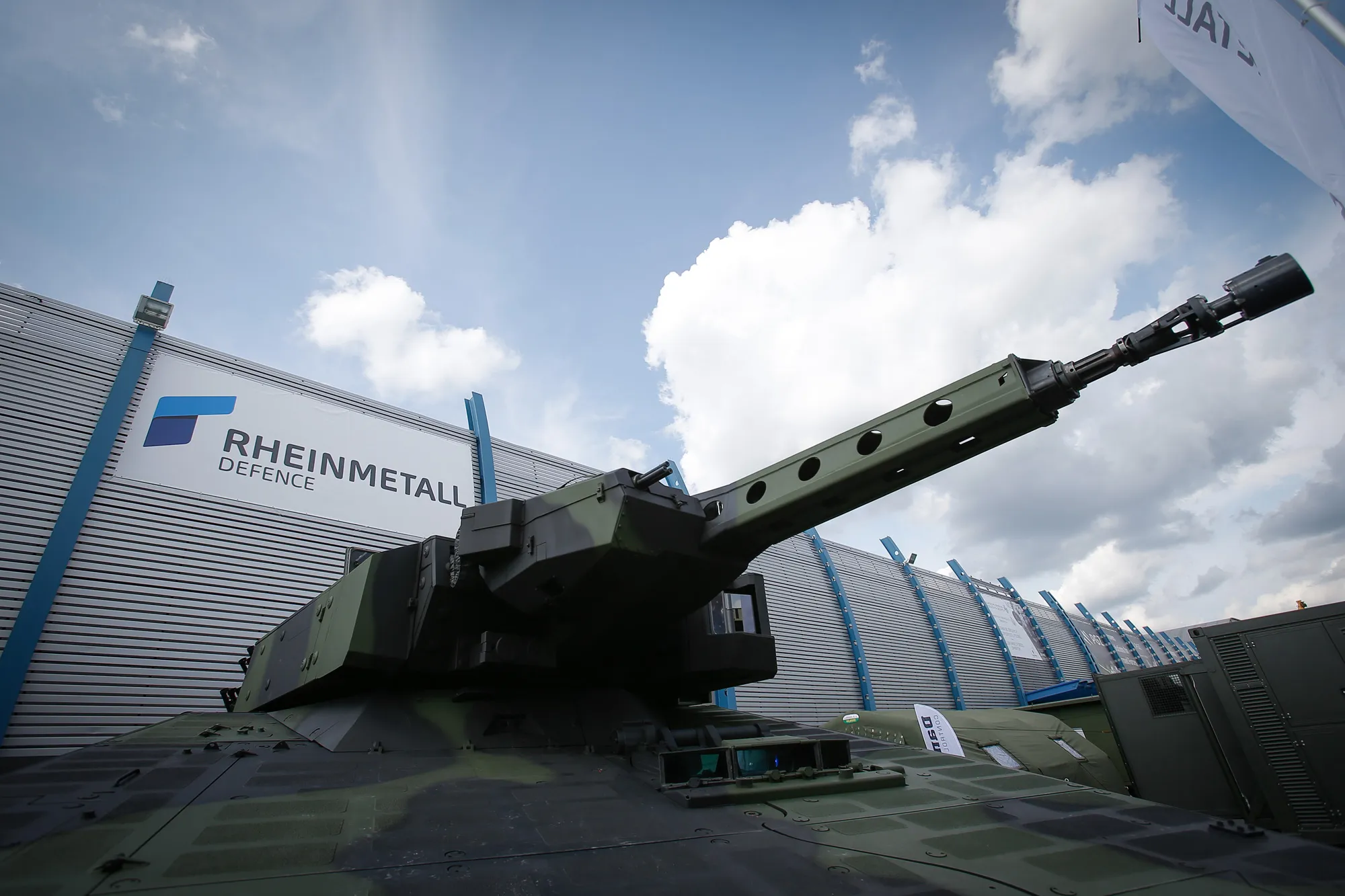 Rheinmetall AG, a German manufacturer of military equipment, has almost doubled in value since the Feb. 24 invasion of Ukraine.