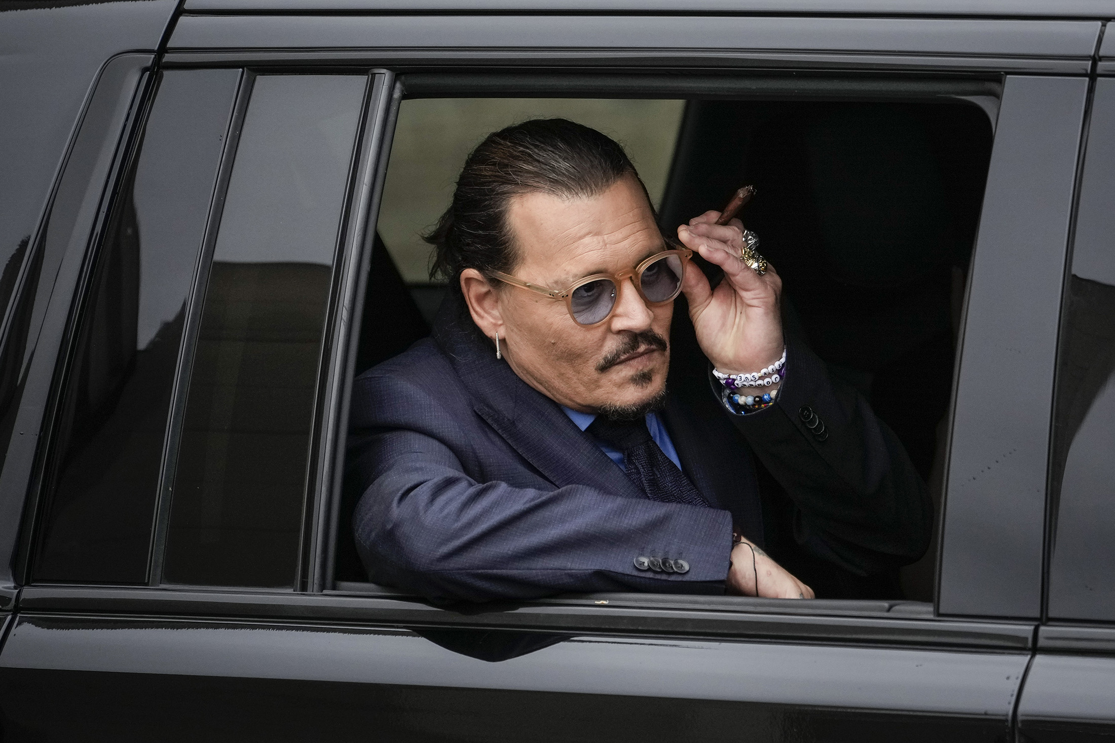 Johnny Depp&nbsp;departs the Fairfax County Courthouse on May 27.