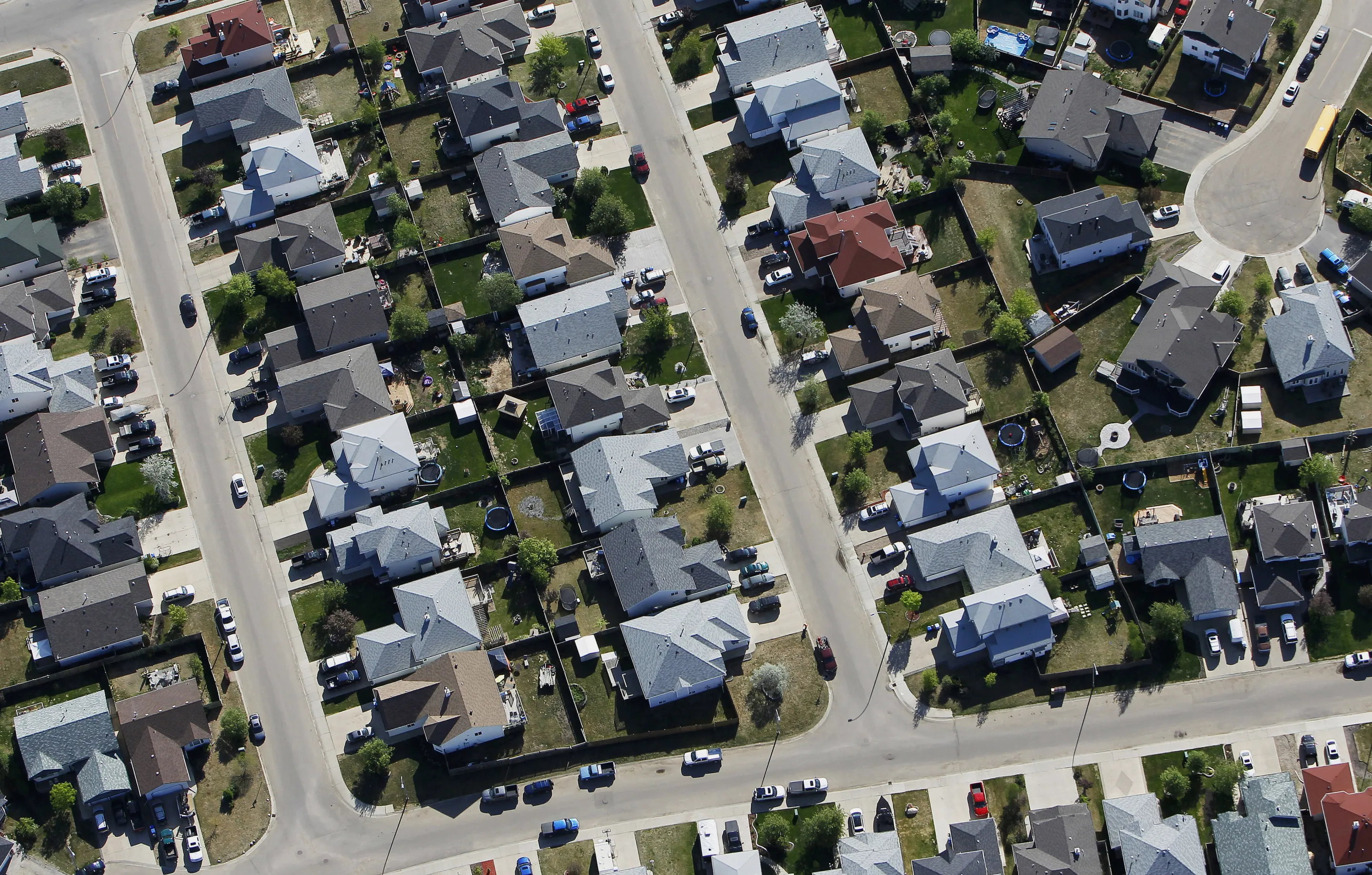 Homes in Fort McMurray, Alberta, Canada. 