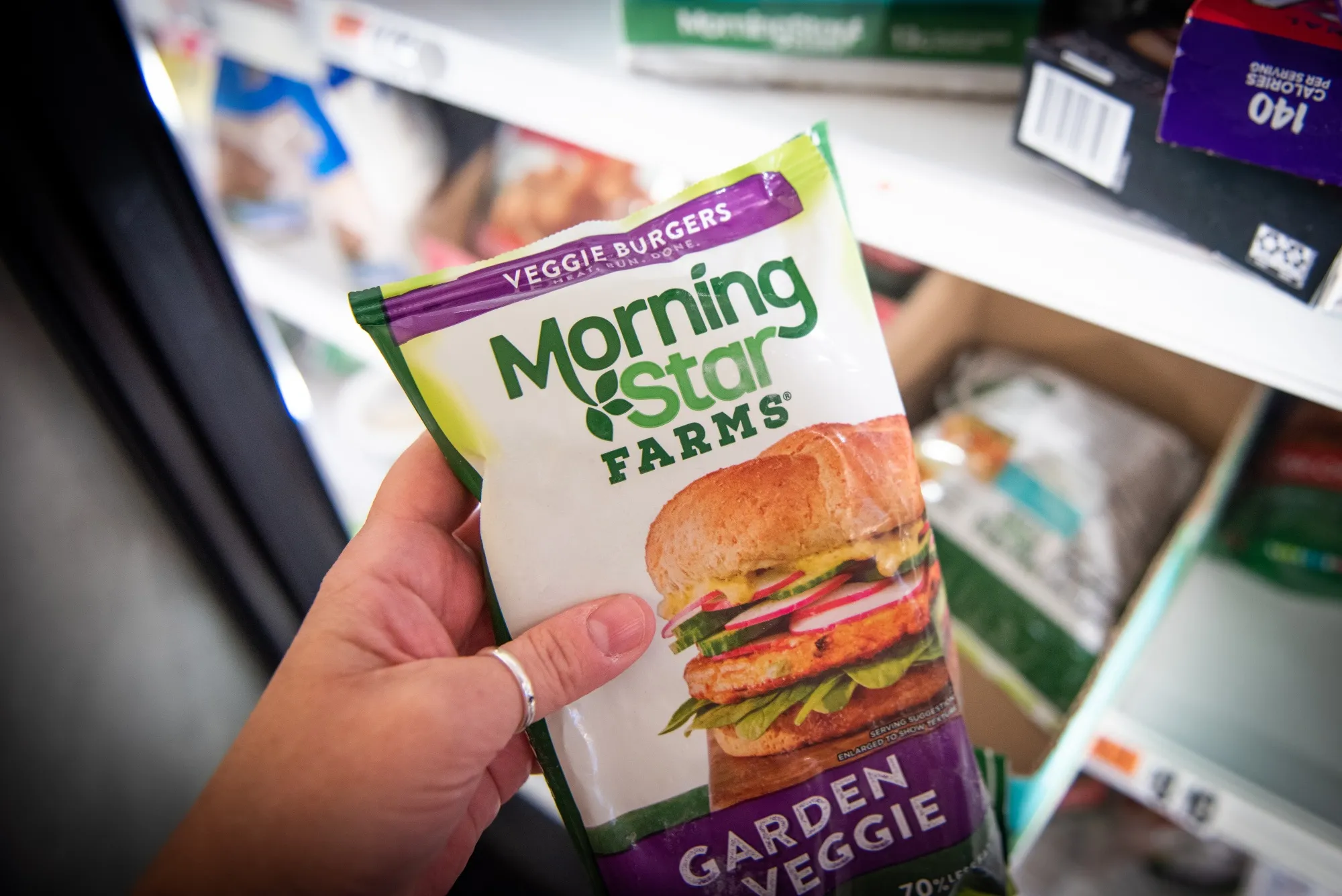 Kellogg’s MorningStar veggie&nbsp;burgers.