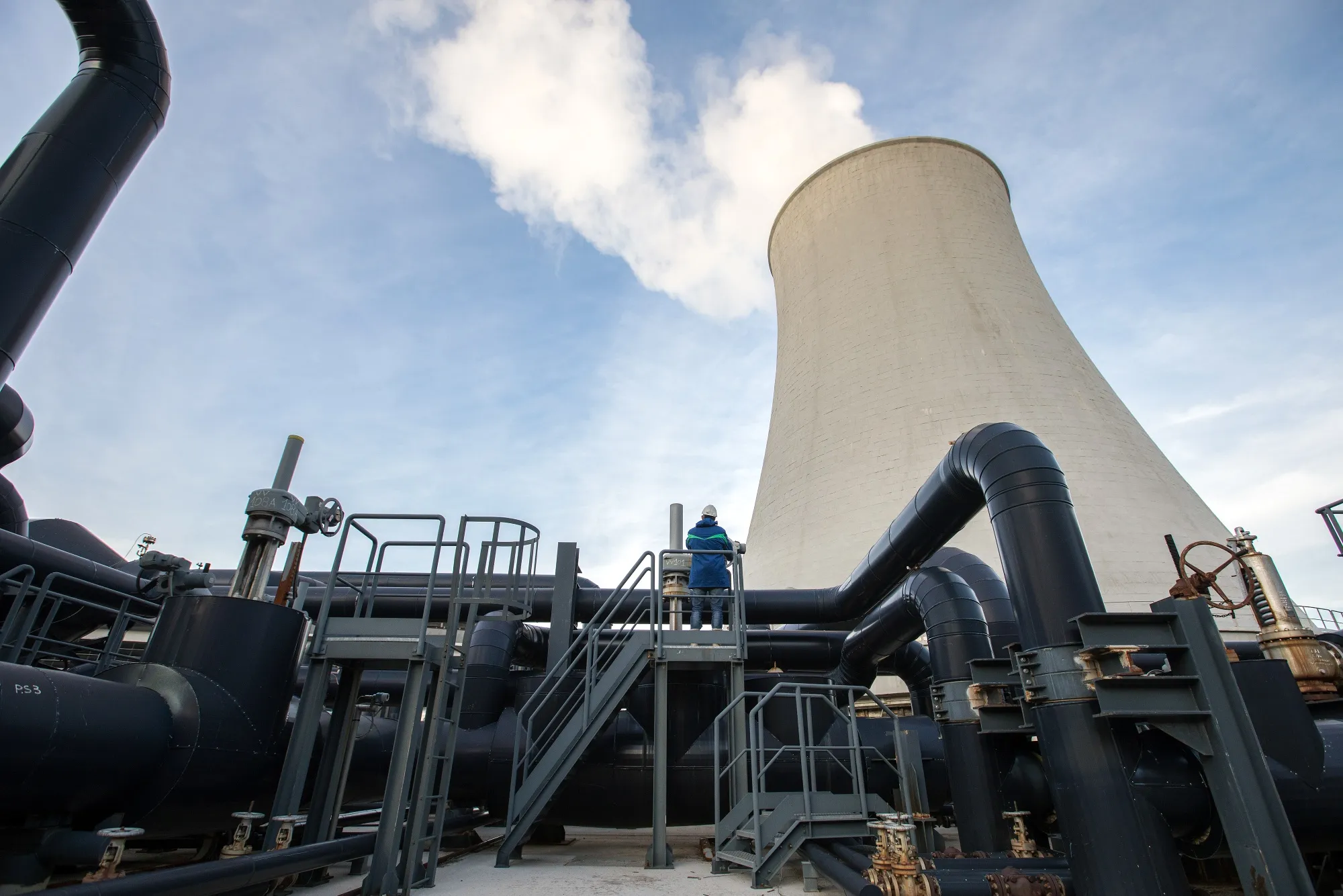 A geothermal power station operated by Enel Green Power SpA, a unit of Enel SpA, in Sasso Pisano, Italy.
