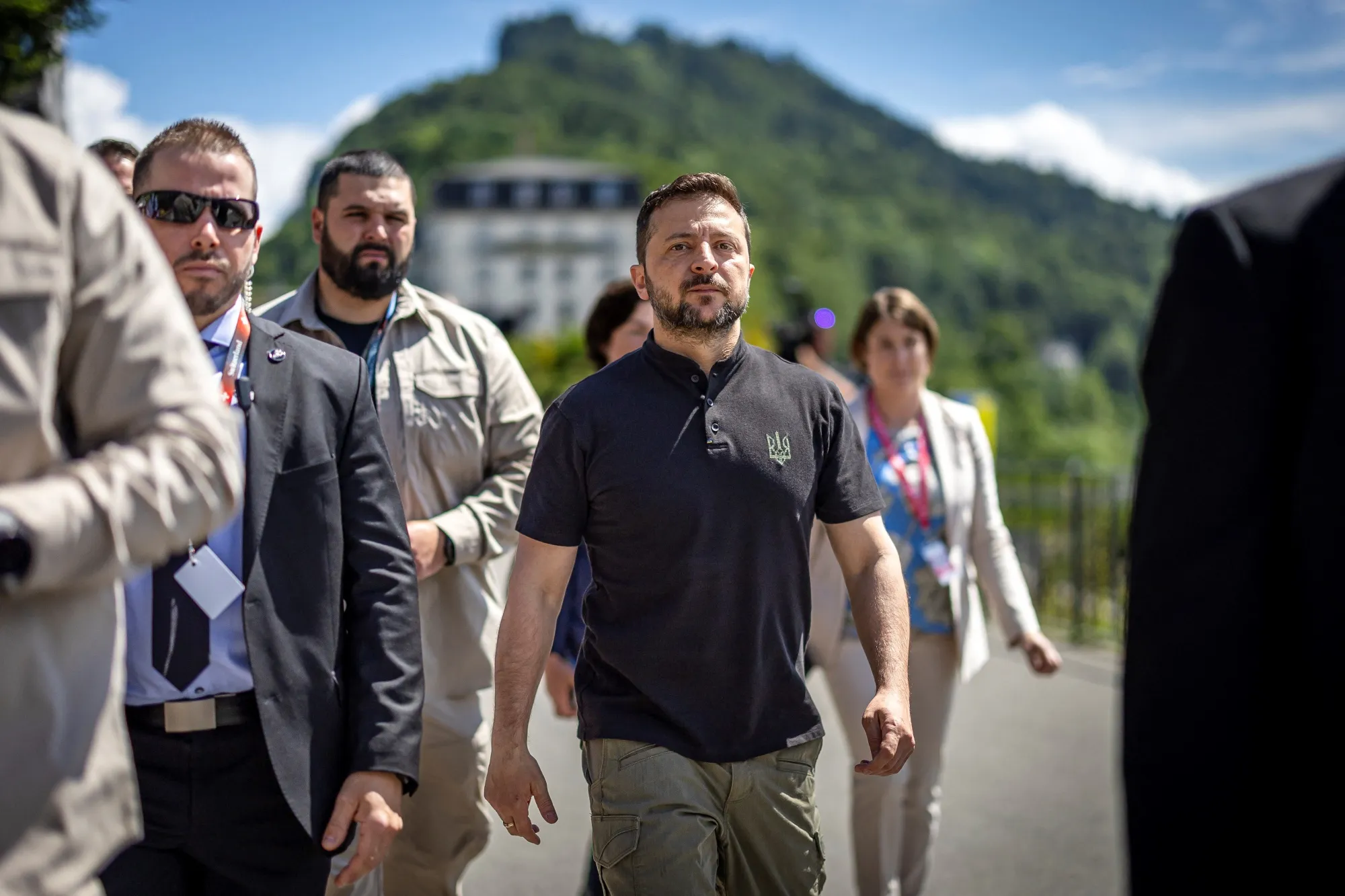 Volodymyr Zelenskiy in Lucerne, Switzerland, on June 16.