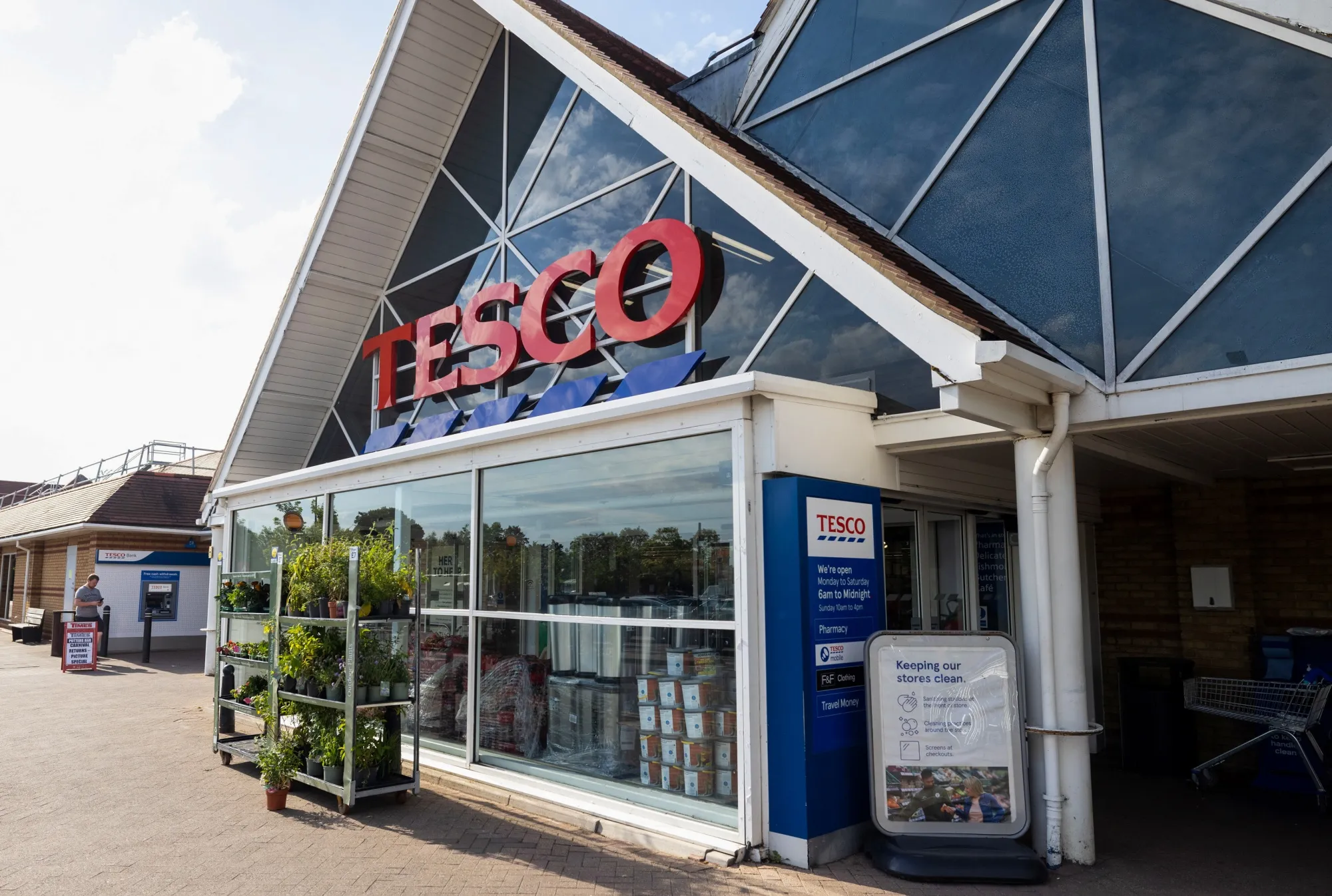 A Tesco supermarket in Potters Bar, UK.