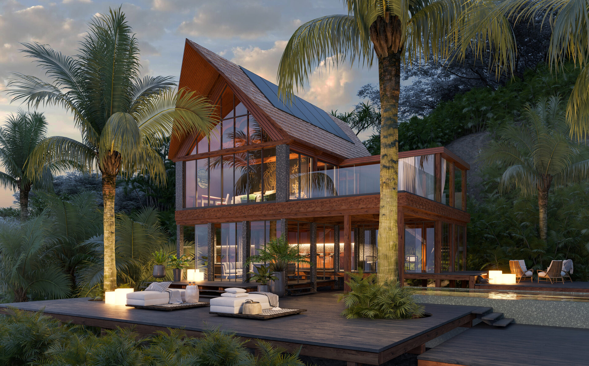 A rendering of a&nbsp;planned villa at Pavilions Anambas, a new resort in Indonesia’s northernmost archipelago.&nbsp;