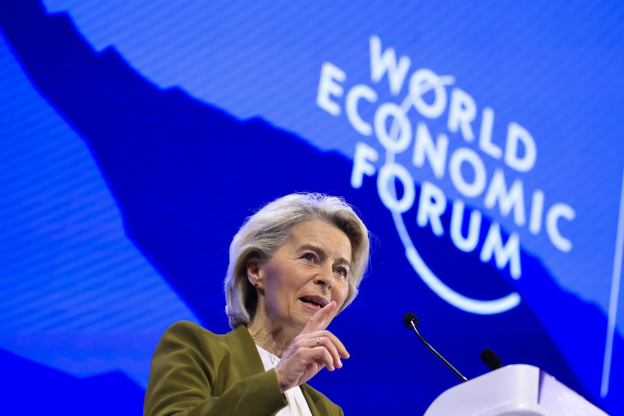 Ursula von der Leyen, president of the European Commission, during the World Economic Forum (WEF) in Davos, Switzerland, on Tuesday, Jan. 20, 2026. 