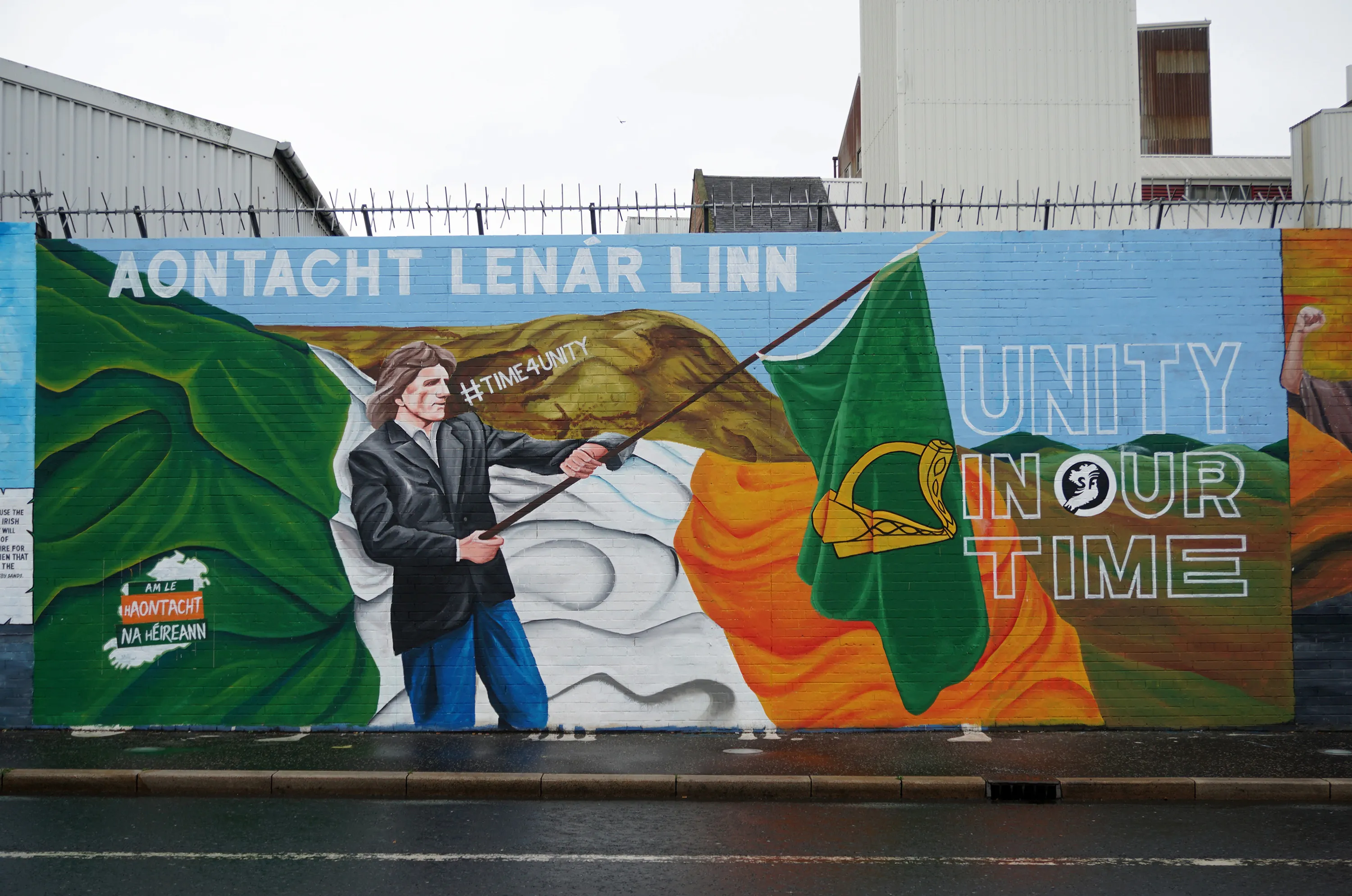Graffiti on one of the Peace Walls in Belfast promoting&nbsp;the reunification of Northern Ireland with the Republic of Ireland.
