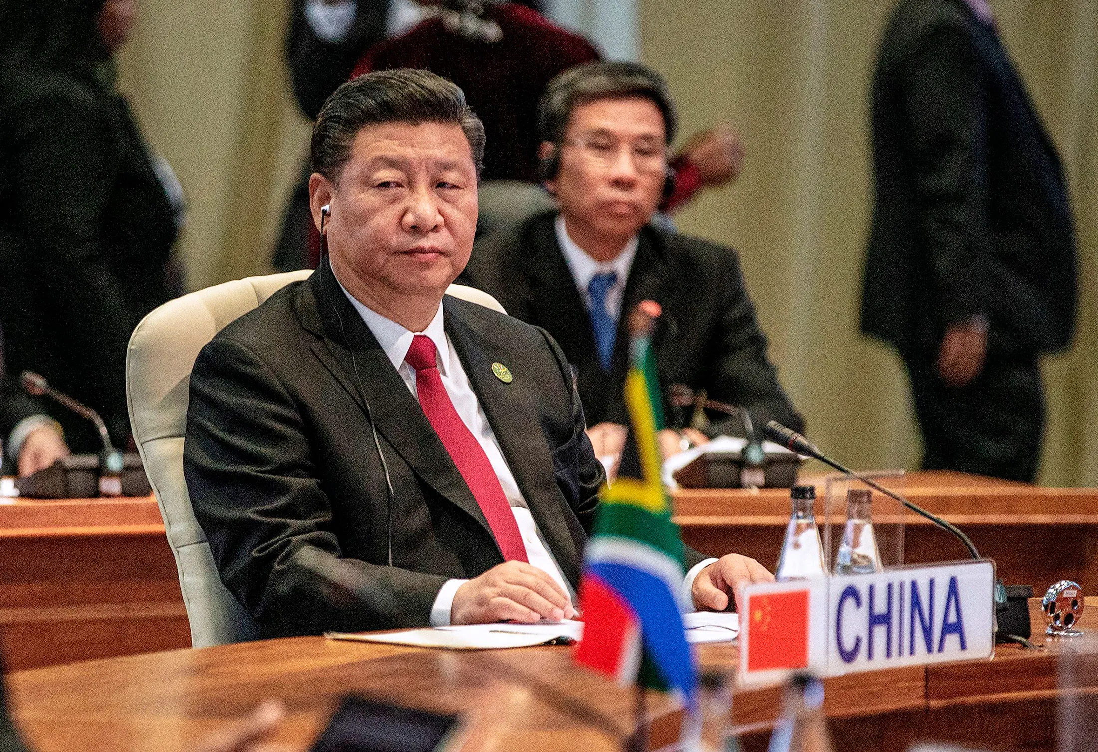 Xi Jinping at the 10th BRICS Summit.&nbsp;