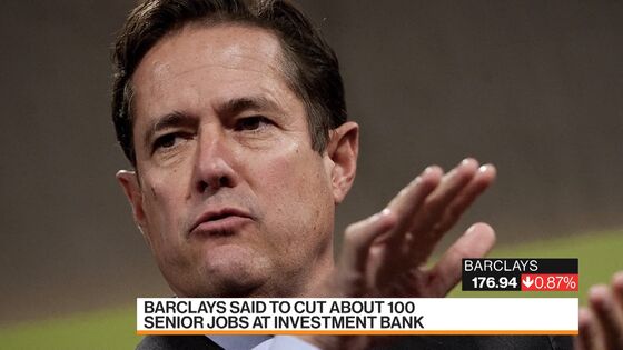 Barclays Is Cutting About 100 Senior Jobs at Investment Bank