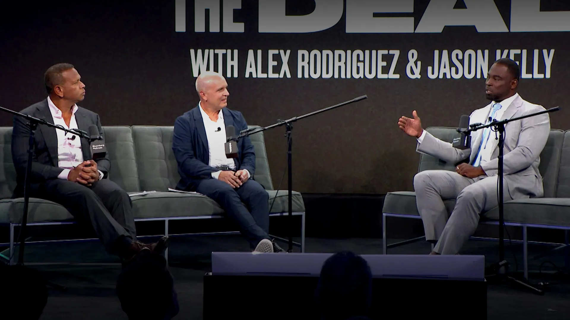Justin Tuck, right,&nbsp;joins The Deal with Alex Rodriguez and Jason Kelly