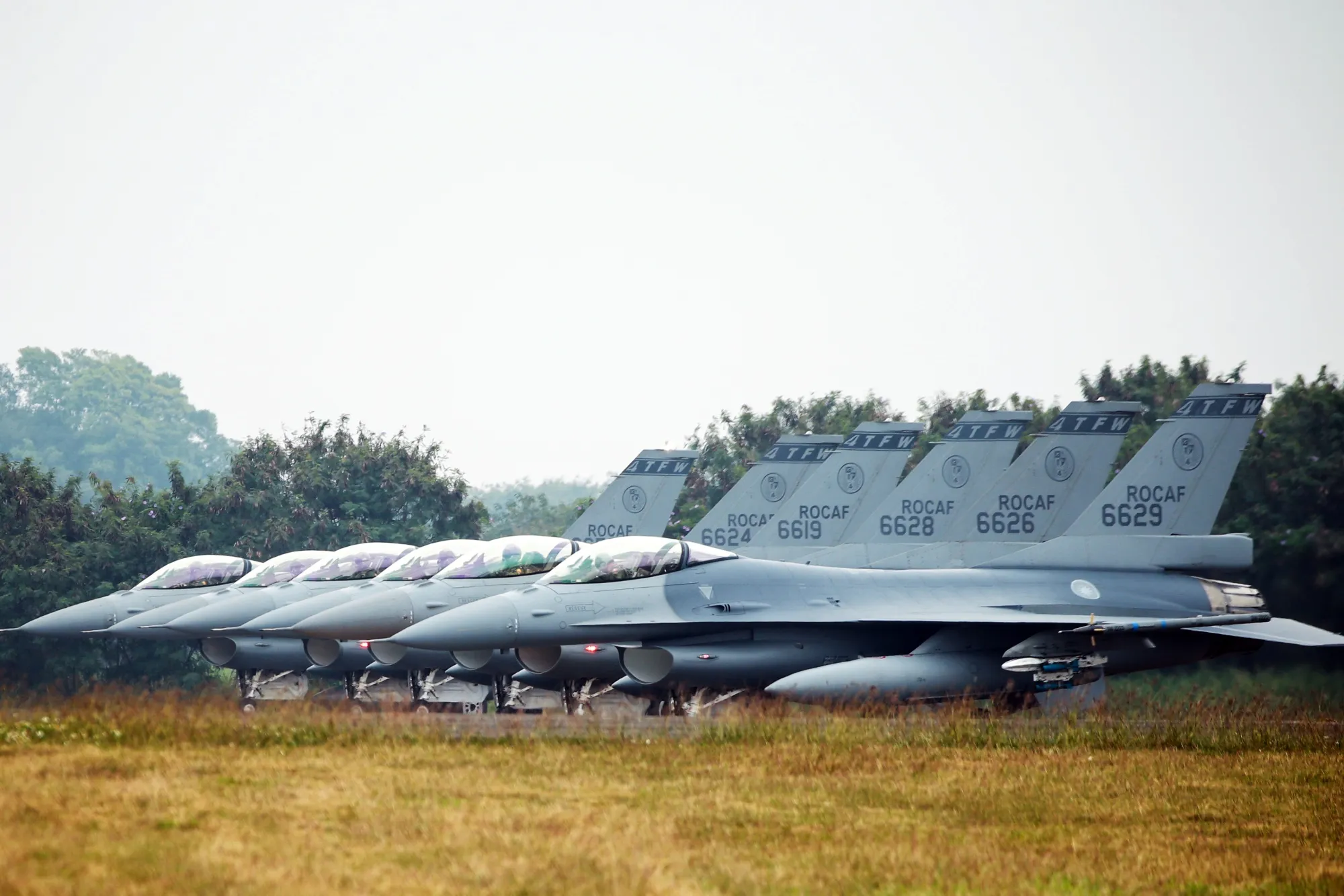 Taiwan Air Force F-16V fighter jets.