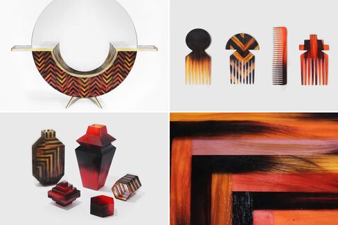 Studio Swine’s Hair Highway series uses human hair and bio resin as a material to create furniture, combs, and small boxes.
