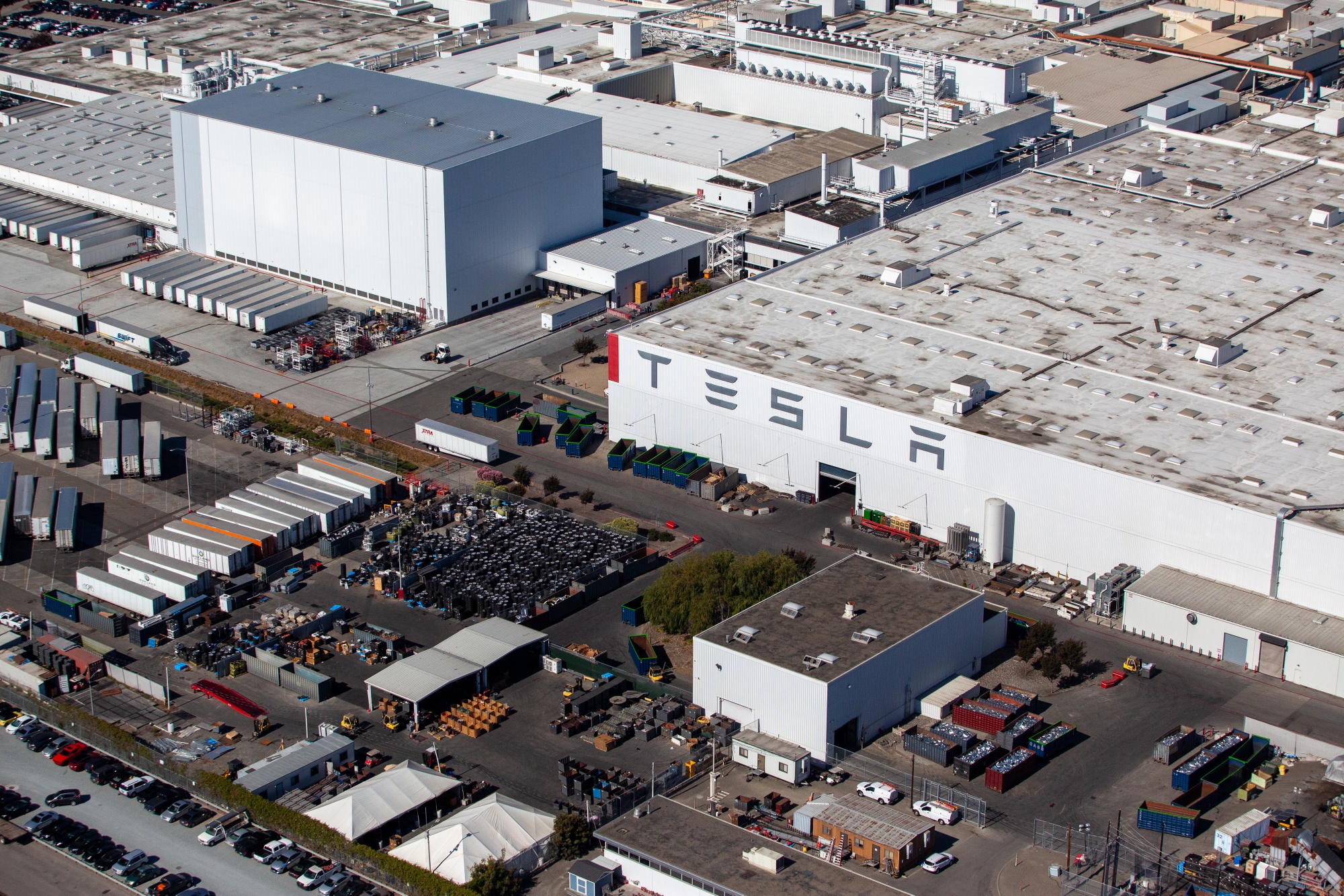Tesla’s assembly plant in Fremont, California.