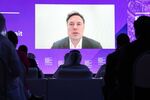 Tesla CEO Elon Musk speaks via video link during the Qatar Economic Forum on June 21.