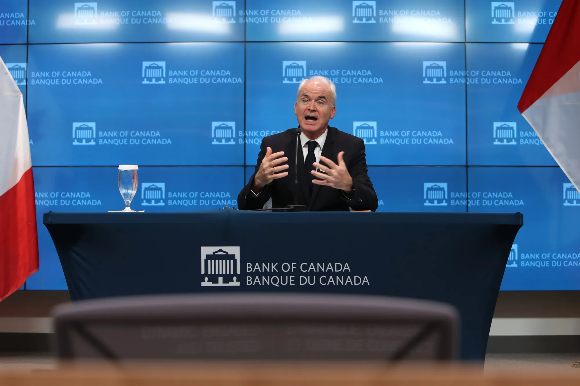 Paul Beaudry speaks during a Bank of Canada press conference in Ottawa on Thursday.