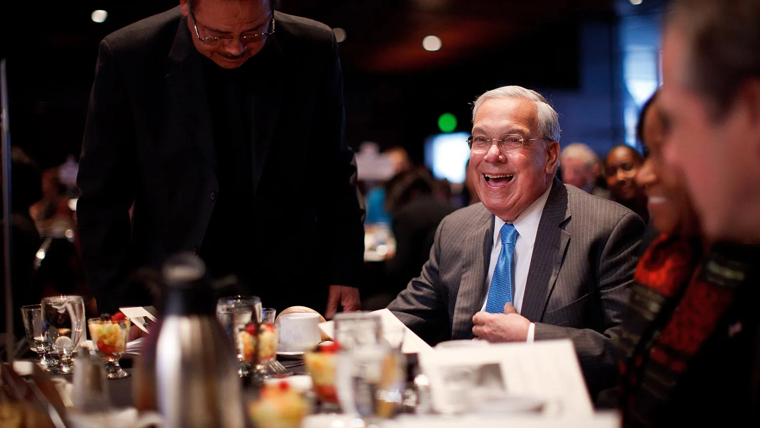 Former Boston Mayor Thomas Menino sat in the general audience at the 44th annual Martin Luther King, Jr. breakfast held at the Boston Convention Center on Monday morning, January 20, 2014.
