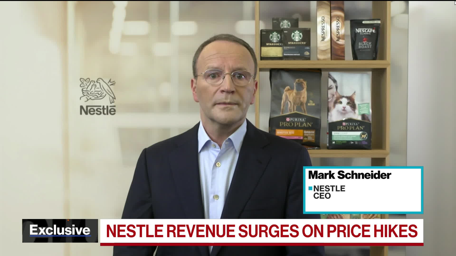 Watch Nestle CEO On Third Quarter Price Hikes Outlook Bloomberg    1x 1 