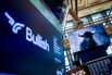 Bullish signage during the company's initial public offering in August.
