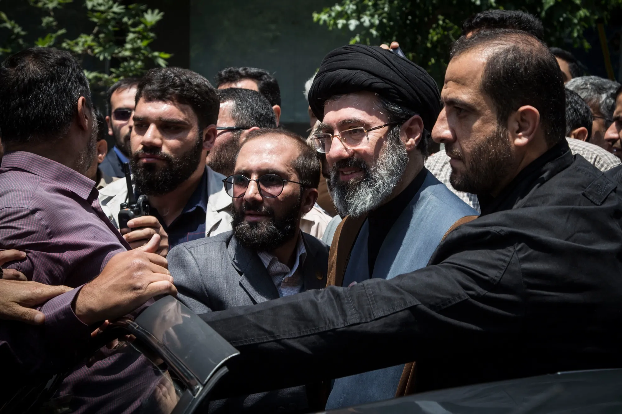 Mojtaba Khamenei&nbsp;takes part in the annual Quds Day rally in Tehran, Iran, on May 31, 2019.&nbsp;