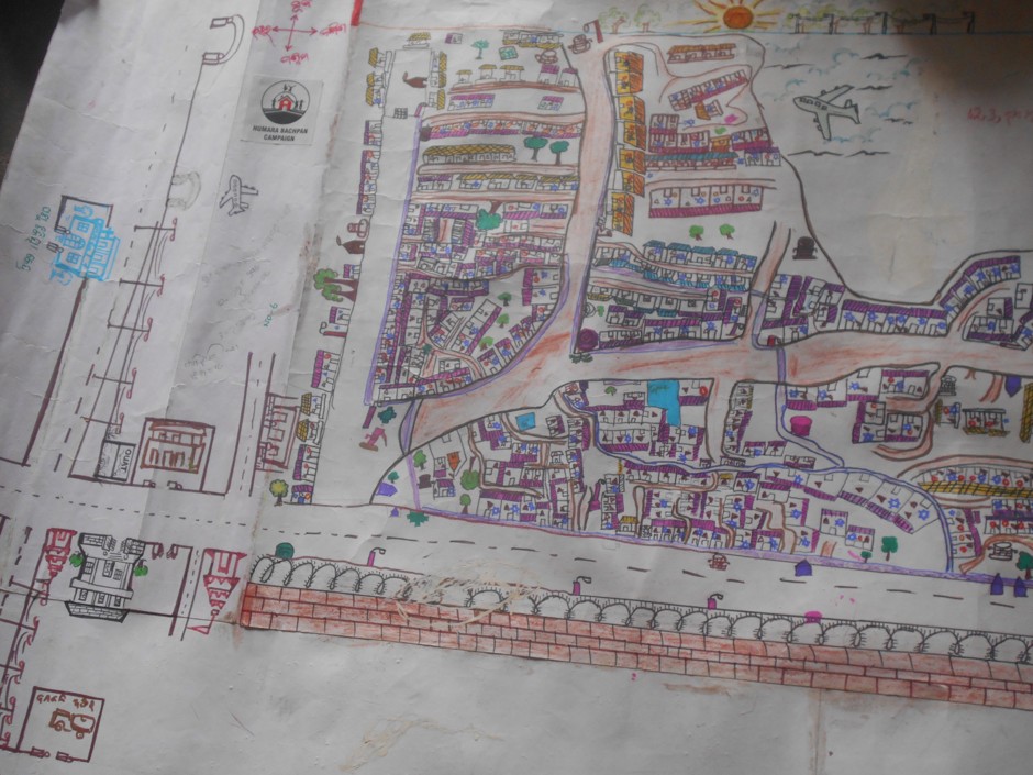 Hand-drawn maps such as this are winding up on the desks of urban planners across India.
