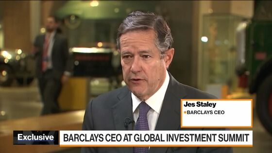 Most of Barclays’ U.S. Workers Now Back in Office, Staley Says